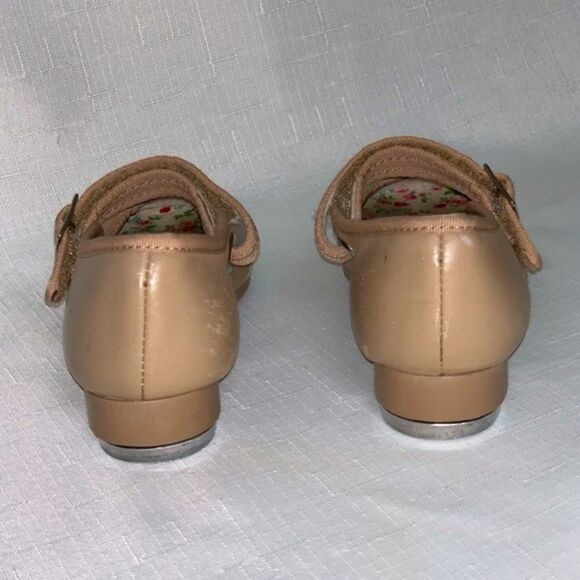 Capezio Dance Tap Shoes Child 11M "Mary Jane" Velcro Strap Caramel Performance - Picture 5 of 9